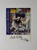 Front of 1999 Fleer Sports Illustrated Greats of the Game Bob Lilly certified on-card autograph featuring the Dallas Cowboys defensive tackle.