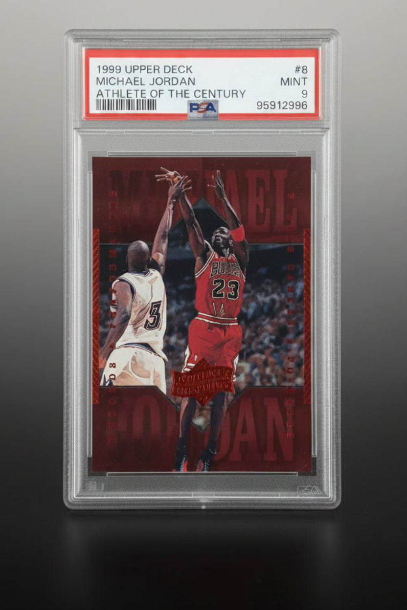 1999 Upper Deck Michael Jordan Athlete of the Century #8 PSA 9 Mint front