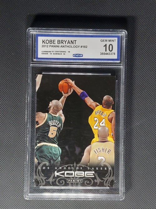 2012 Panini Kobe Anthology Kobe Bryant #182 CCG 10 Gem Mint Los Angeles Lakers basketball card