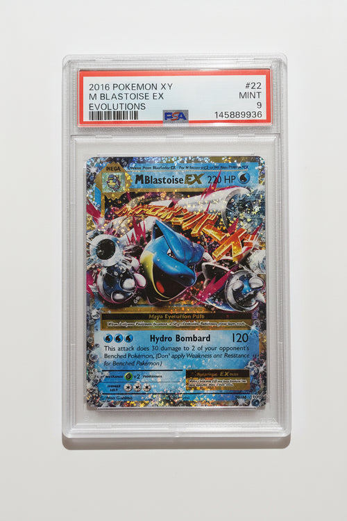 PSA 9 Pokemon M Blastoise EX #22 XY Evolutions slab