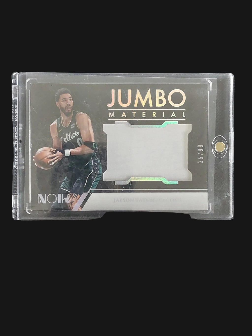 2022 23 Panini Noir Jayson Tatum Jumbo Material Game Worn 25 99 Back