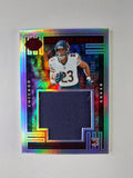 Front of 2023 Panini Illusions Roschon Johnson Instant Impact Blue rookie memorabilia card #II-RJN serial numbered 019/99 for the Chicago Bears.