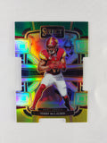 Front of 2023 Panini Select Terry McLaurin #99 Concourse Silver Prizm featuring the Washington Commanders wide receiver.
