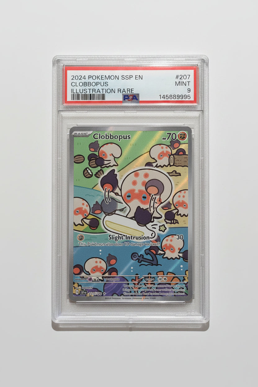 PSA 9 Clobbopus Illustration Rare Pokemon Surging Sparks graded card