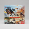 Front of sealed 2025 Magic The Gathering Avatar The Last Airbender The Black Sun Invasion Scene Box showing battle artwork and Scene Box contents notice.