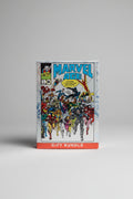 Front of sealed 2025 Magic The Gathering Marvel Spider Man Gift Bundle featuring comic-book cover artwork with Spider-Man and Marvel characters.