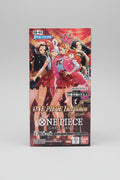 Front of Japanese ONE PIECE Card Game Heroines Edition EB-03 booster box featuring Nami, Uta, Perona and Boa Hancock artwork.