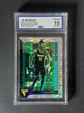 Front of 2020-21 Panini Flux Ja Morant #85 Silver Pulsar Prizm graded CCG Gem Mint 10 with visible subgrades