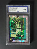 Front of 2020-21 Panini Flux Kevin Garnett #198 Silver Pulsar Prizm graded CCG Gem Mint 10 with visible subgrades