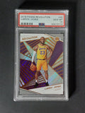 Front of 2018-19 Panini Revolution LeBron James #40 Los Angeles Lakers card graded PSA Mint 9