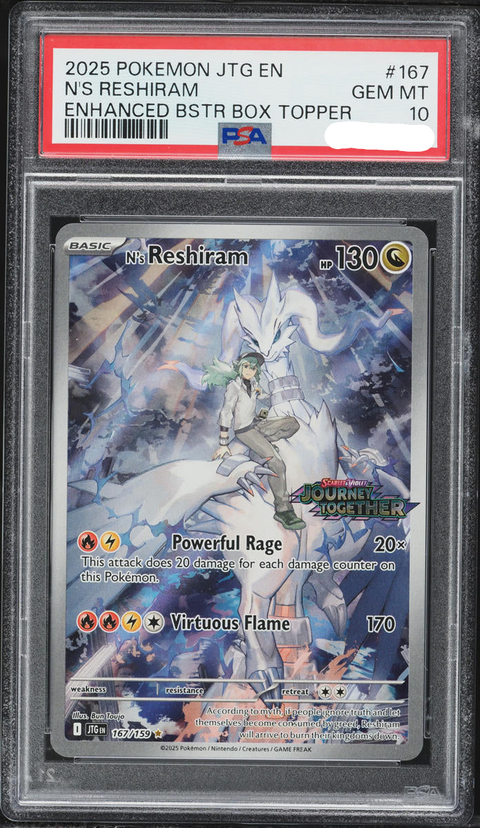 N’s Reshiram # 167 - PSA 10