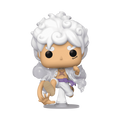 One Piece Luffy Gear Five Funko Pop Vinyl Figure featuring Monkey D Luffy in his awakened Gear 5 form