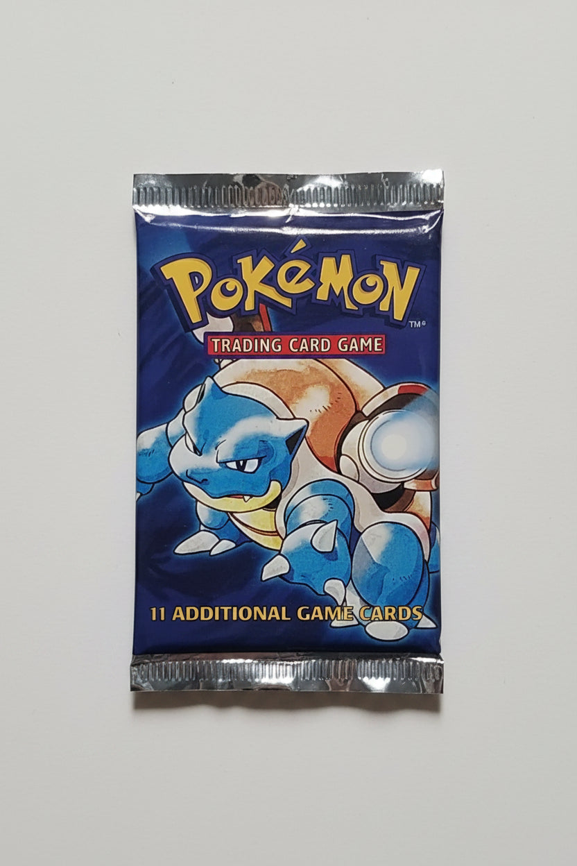 Sealed Pokemon Base Set Unlimited Edition Blastoise Art Booster Pack