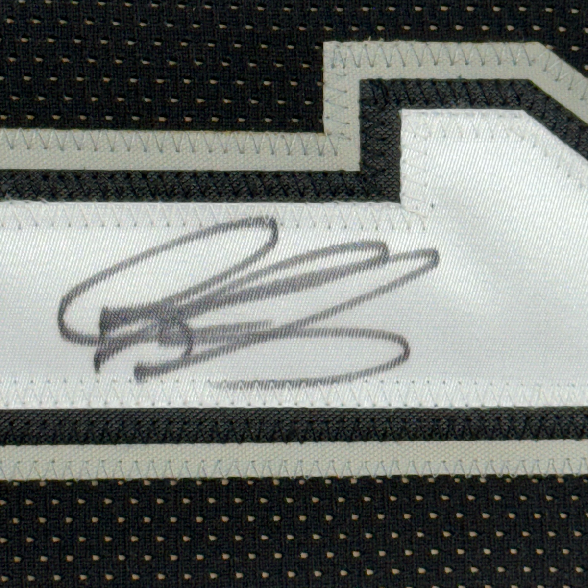 Framed Autographed/Signed Dennis Rodman 35x39 San Antonio Black Basketball Jersey PSA/DNA COA
