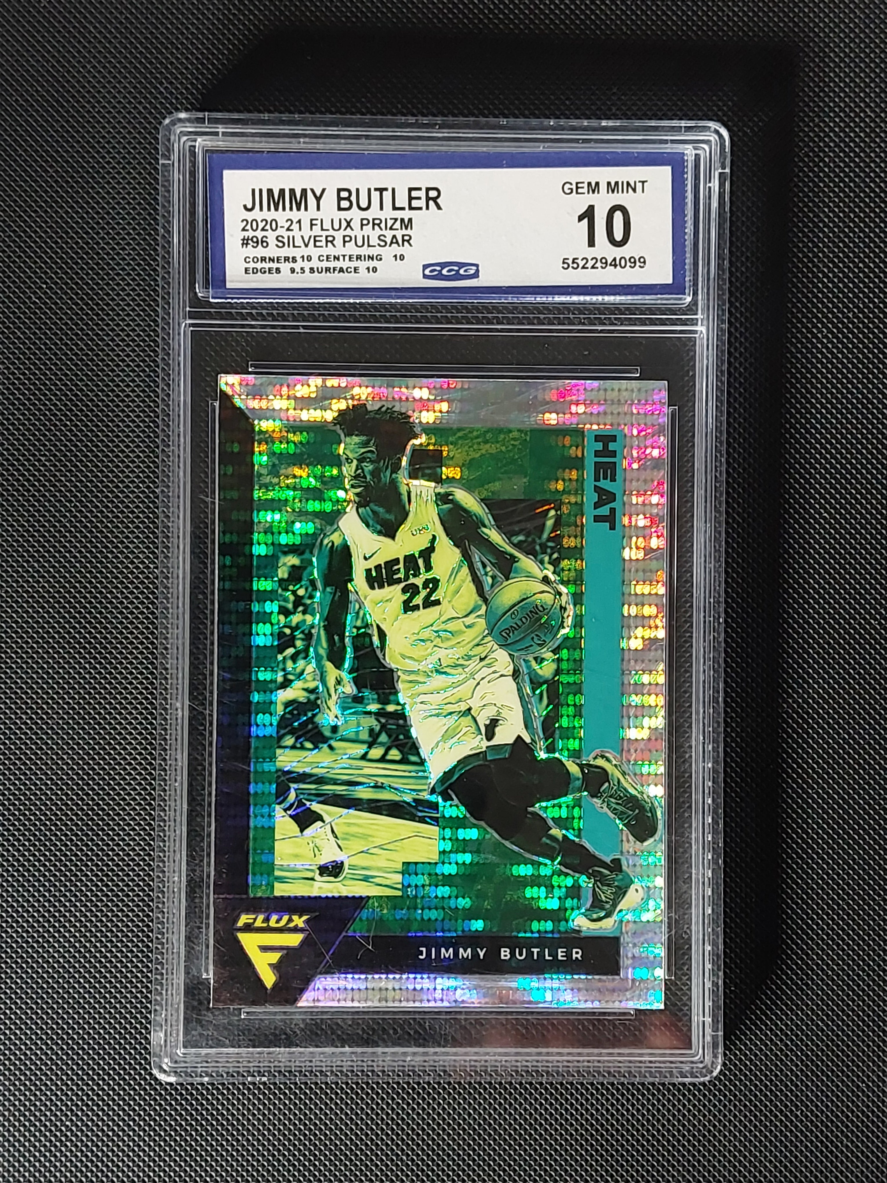 2020-21 Panini Flux Jimmy Butler #96 Silver Pulsar Prizm CCG Gem Mint 10
