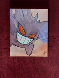 Gengar Pokémon Original Hand-Painted Canvas Art – 8 x 10